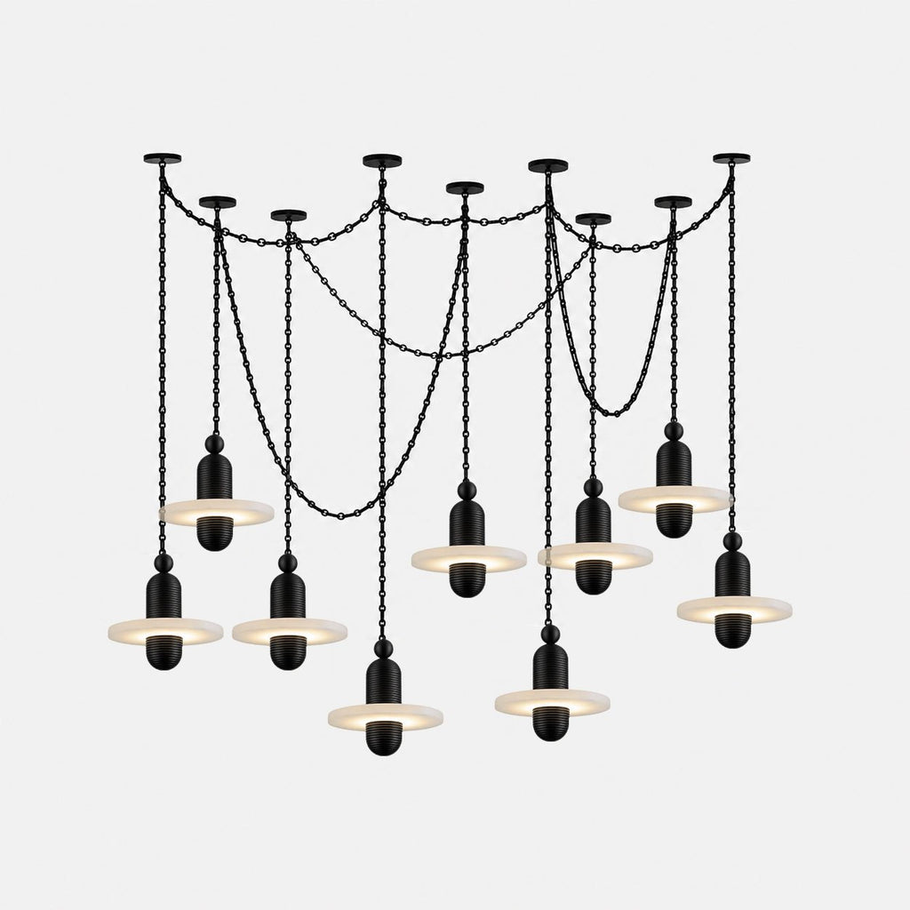 Alabaster Chandelier Modern — Chandelier | Maison Monashee — view 11