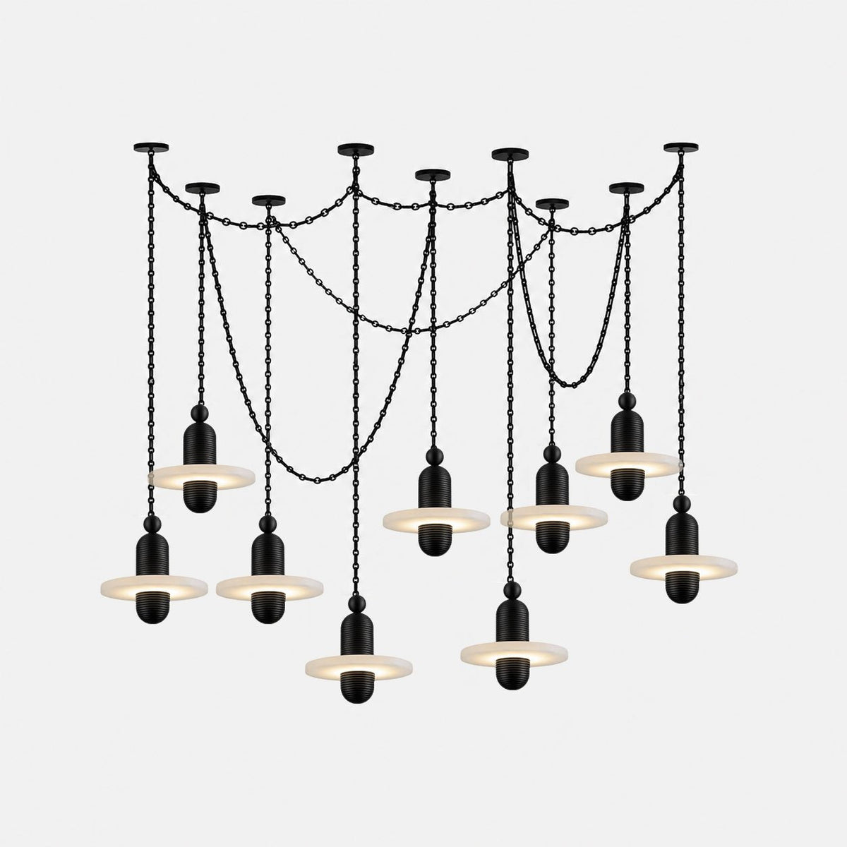Alabaster Chandelier Modern — Chandelier | Maison Monashee — view 11