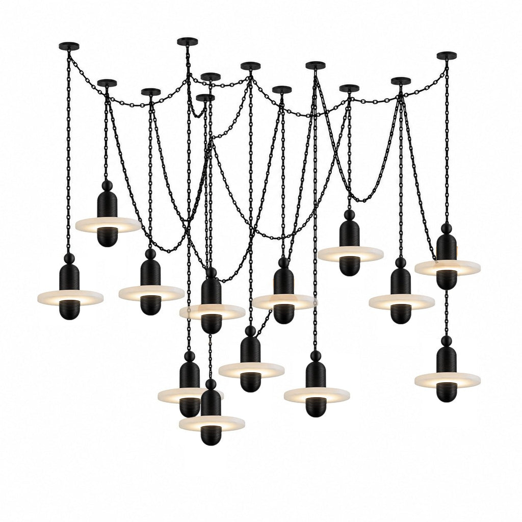 Alabaster Chandelier Modern — Chandelier | Maison Monashee — view 12