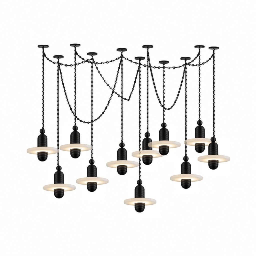 Alabaster Chandelier Modern — Chandelier | Maison Monashee — view 13