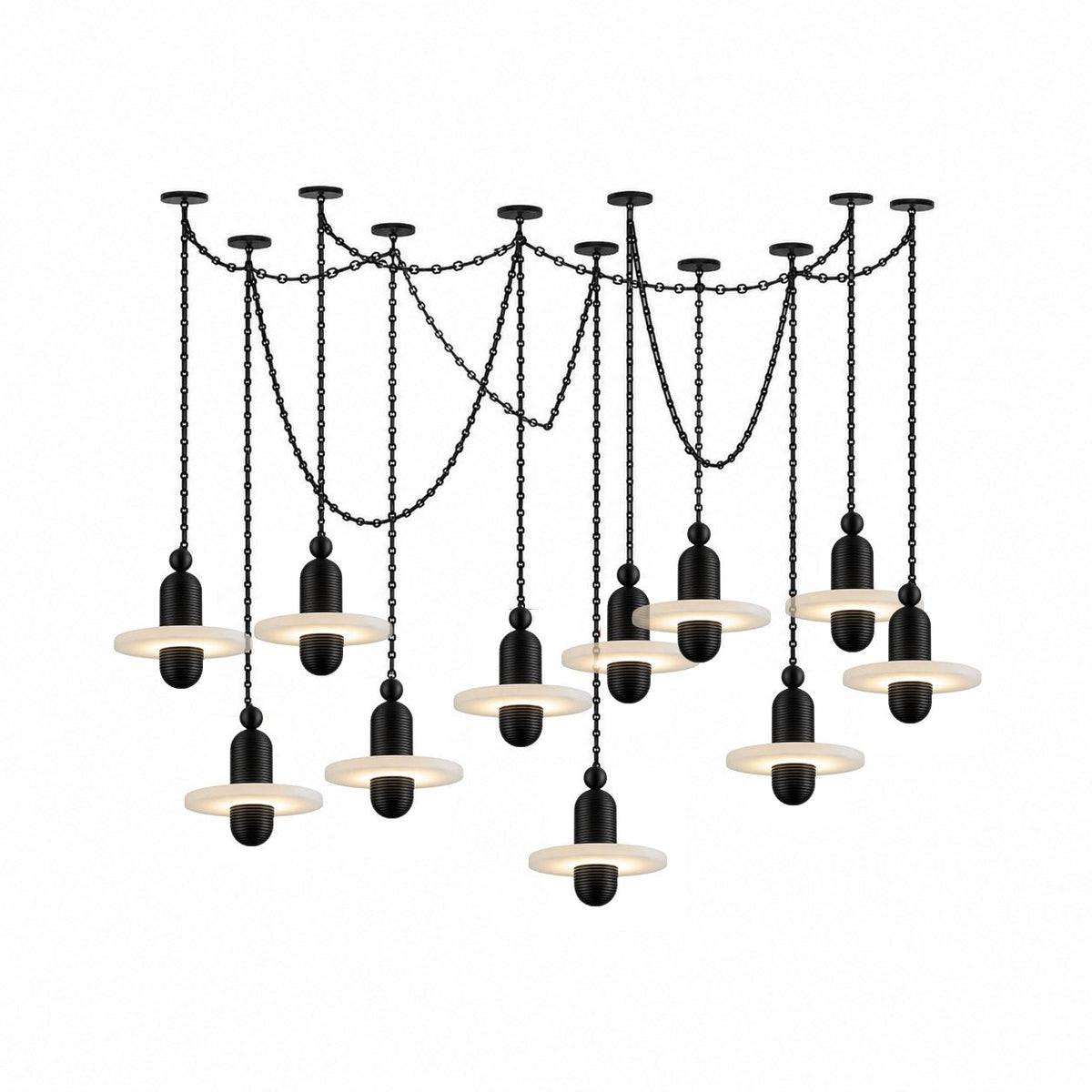 Alabaster Chandelier Modern — Chandelier | Maison Monashee — view 13