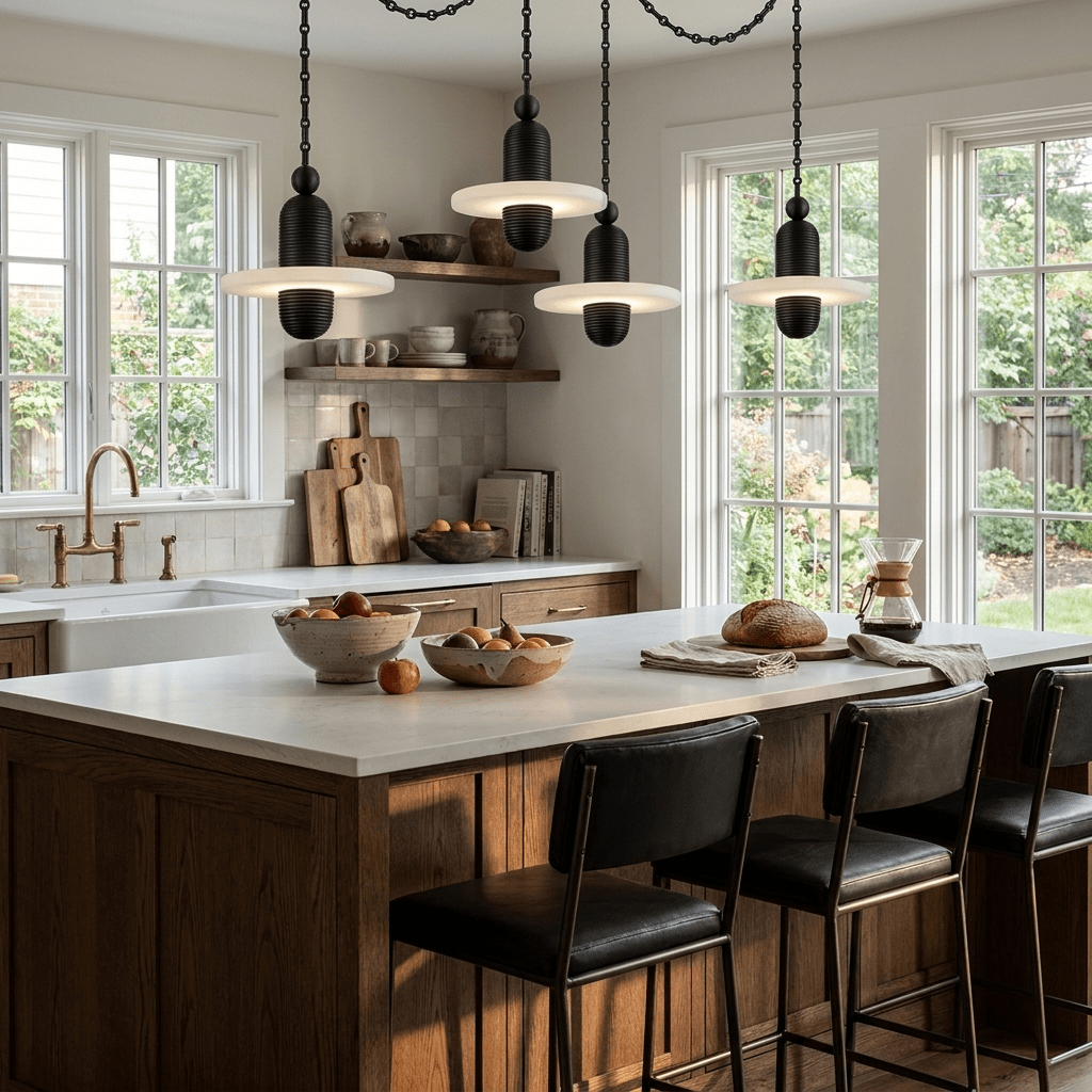 Alabaster Chandelier Modern — Chandelier | Maison Monashee — view 2