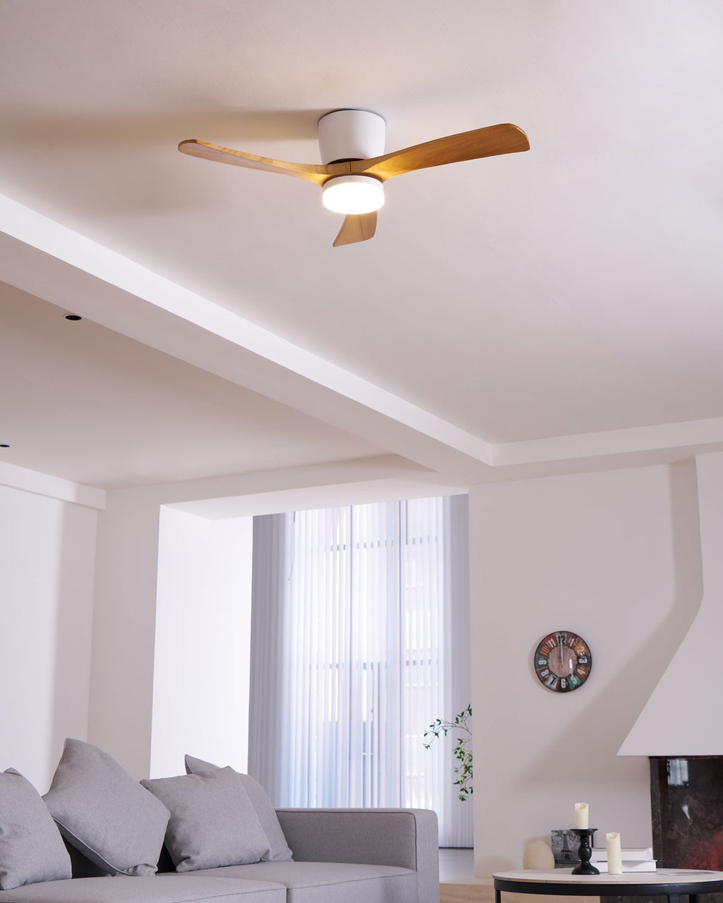 Grey Ceiling Fan with Light — Ceiling Fan | Maison Monashee — view 57