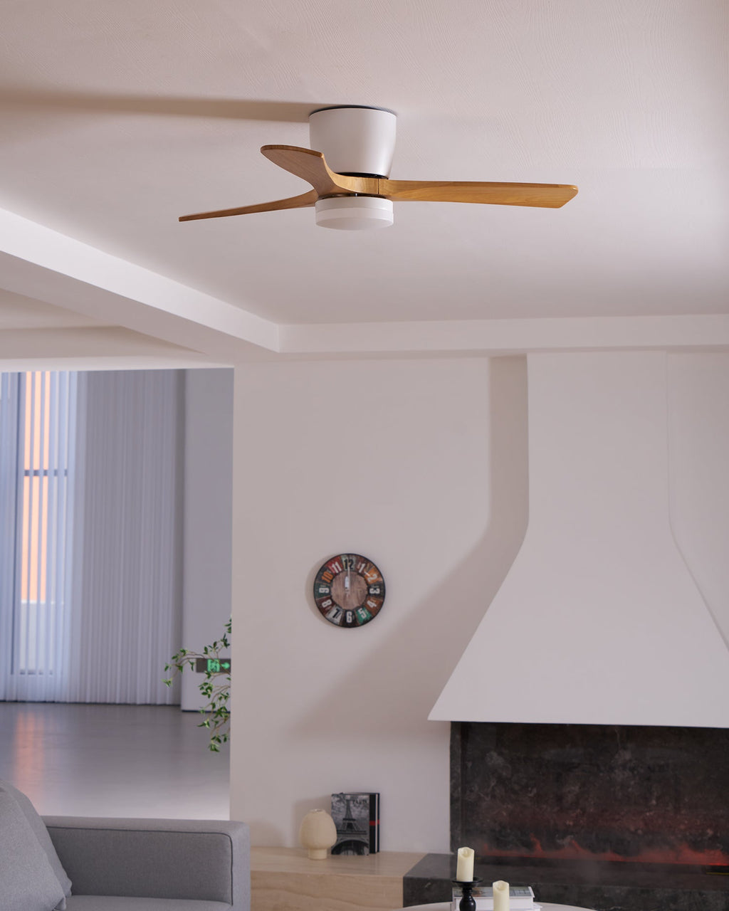 Grey Ceiling Fan with Light — Ceiling Fan | Maison Monashee — view 63