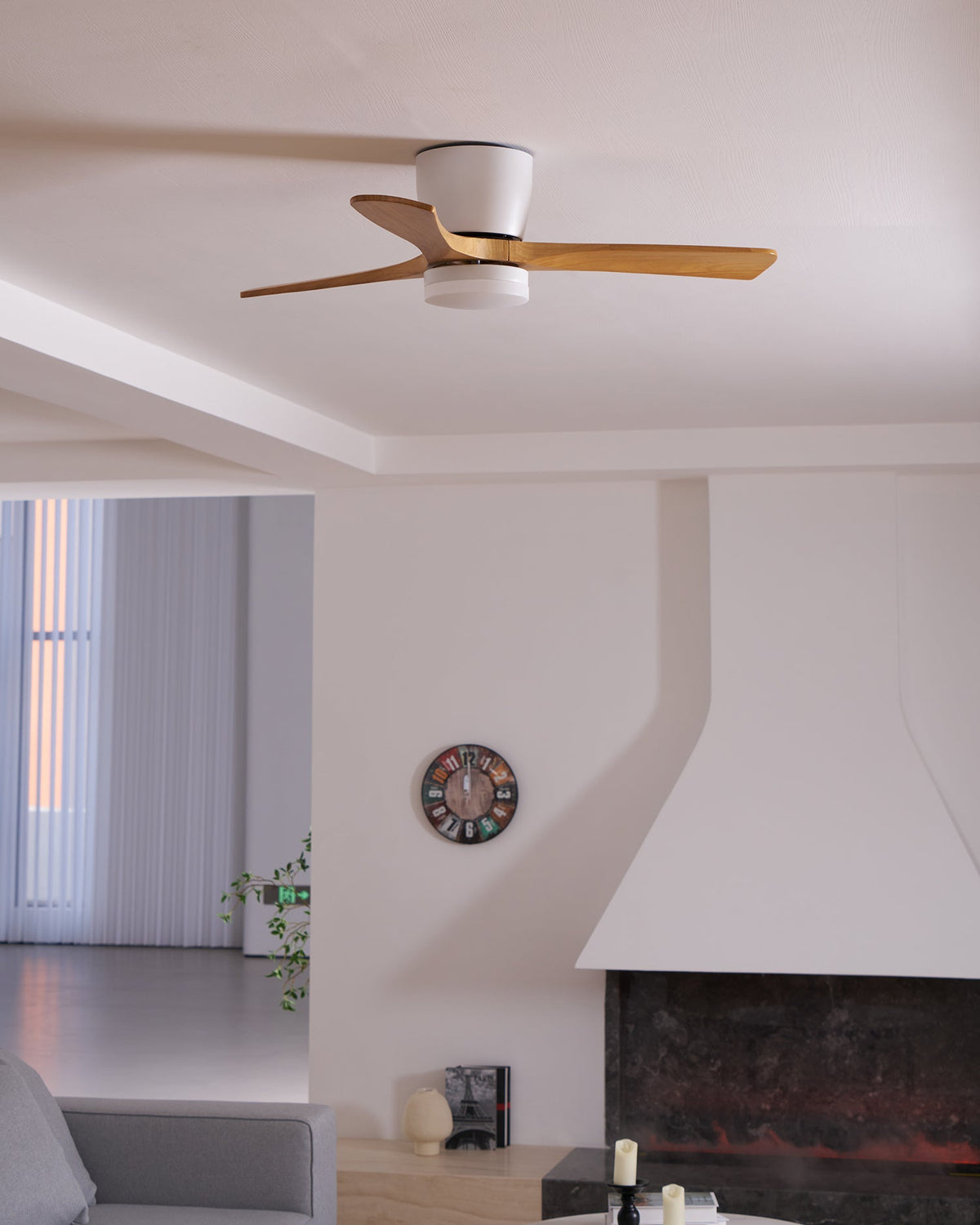 Grey Ceiling Fan with Light — Ceiling Fan | Maison Monashee — view 63