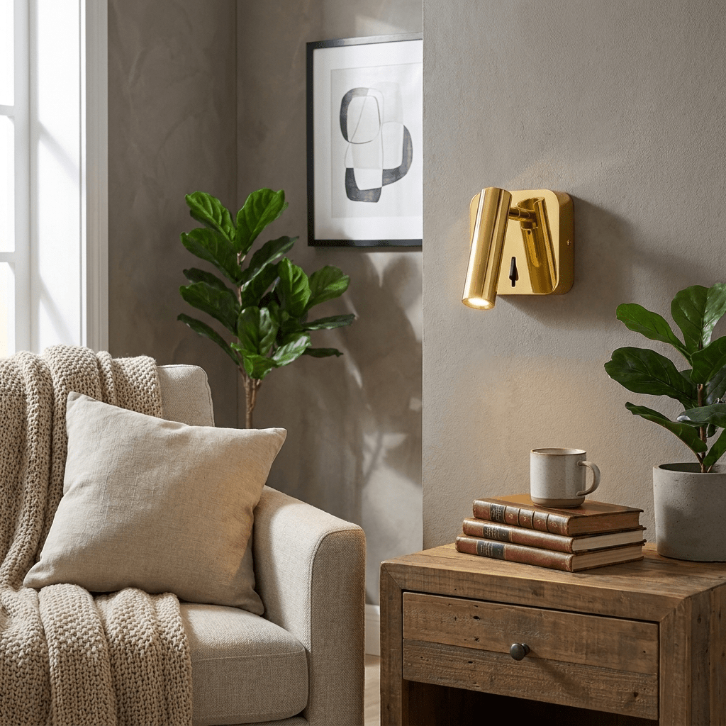 Brass Reading Sconce — Wall Sconce | Maison Monashee — view 9
