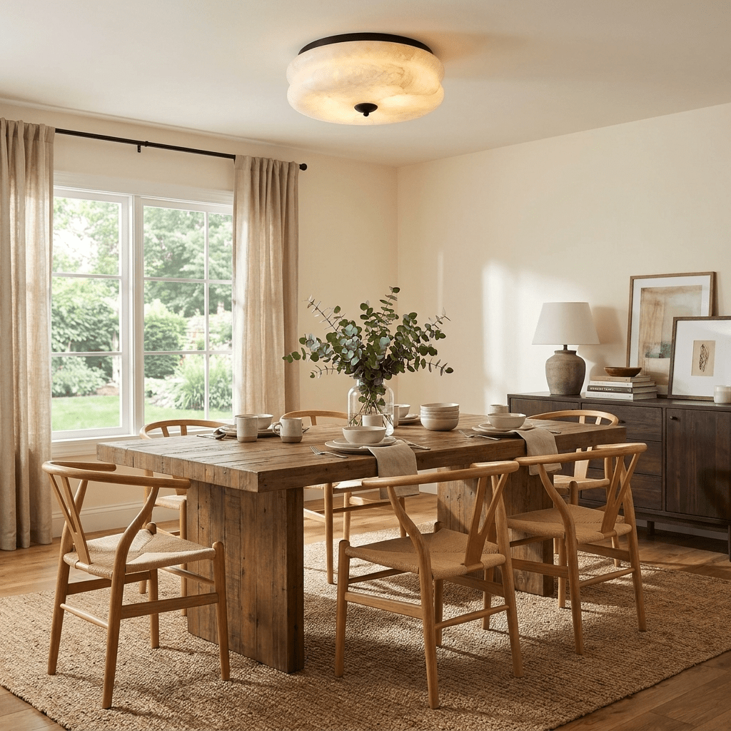 Scalloped Flush Mount Ceiling Light — Ceiling Light | Maison Monashee — view 8