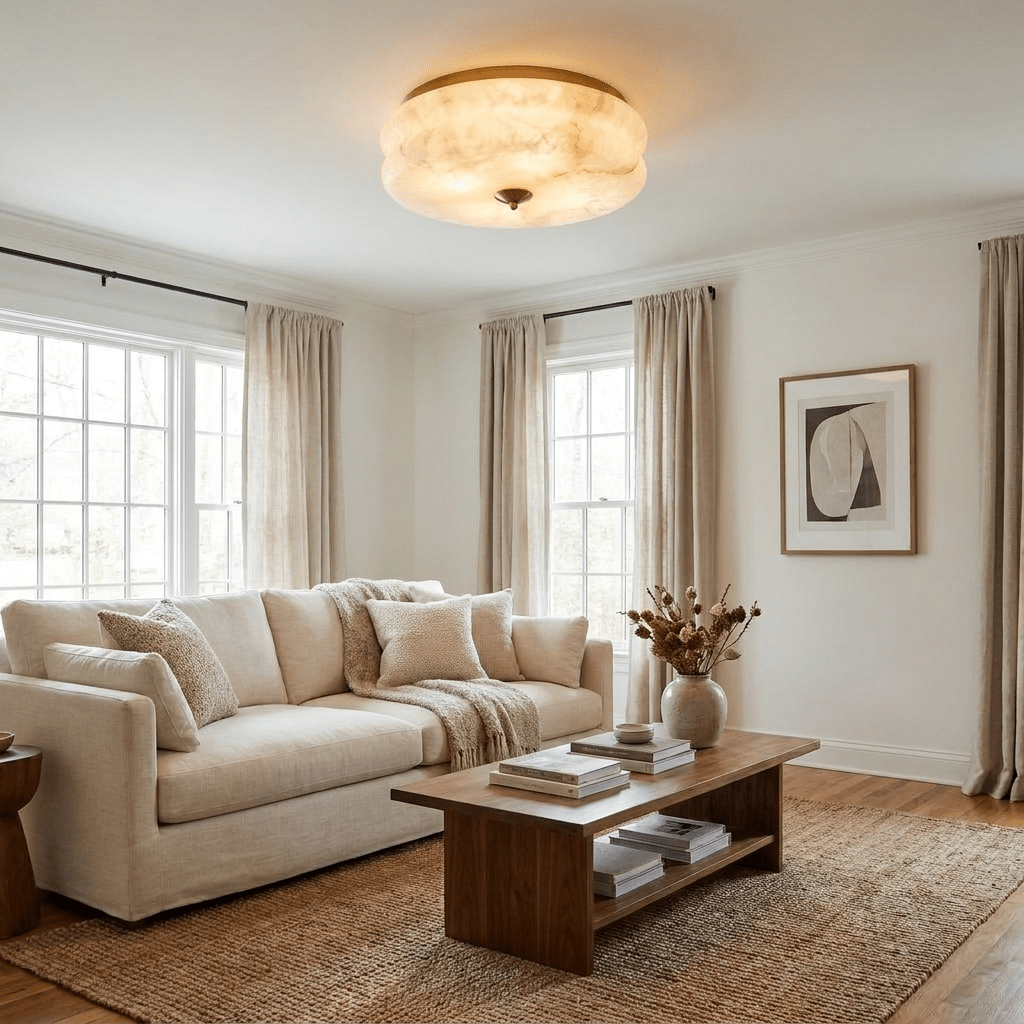 Scalloped Flush Mount Ceiling Light — Ceiling Light | Maison Monashee — view 2