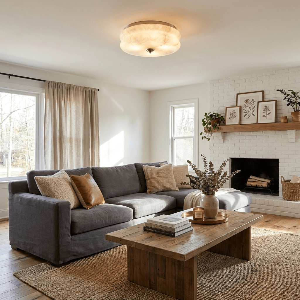 Scalloped Flush Mount Ceiling Light — Ceiling Light | Maison Monashee — view 3