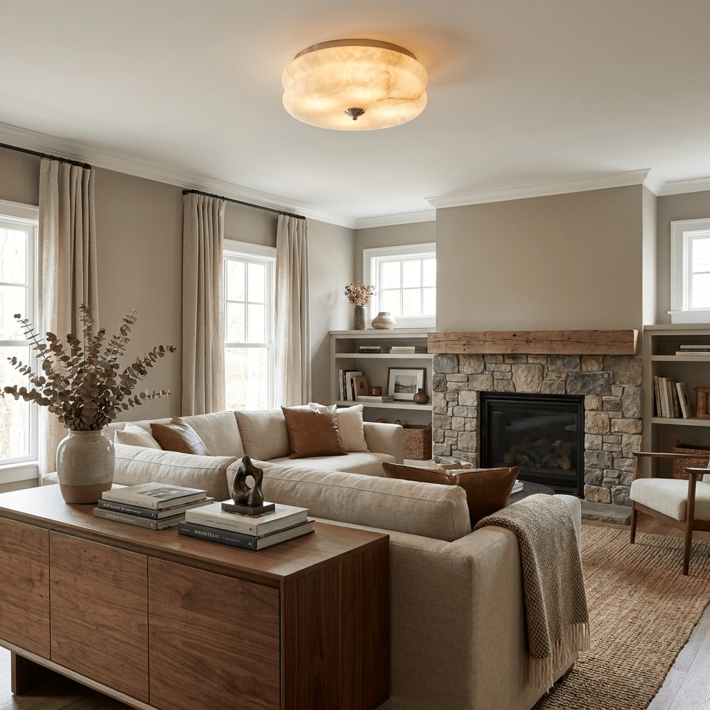Scalloped Flush Mount Ceiling Light — Ceiling Light | Maison Monashee — view 7