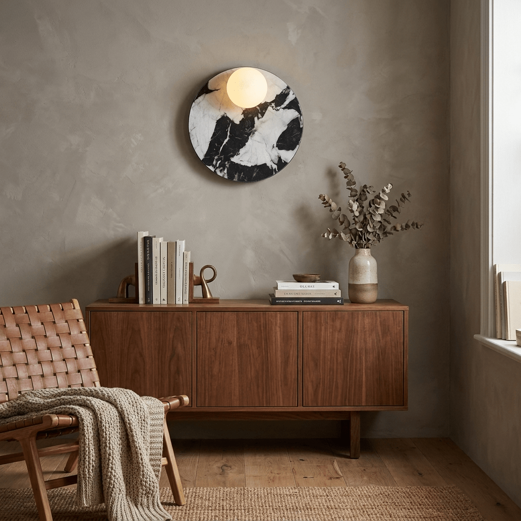 Round Flat Wall Light — Wall Sconce | Maison Monashee — view 2