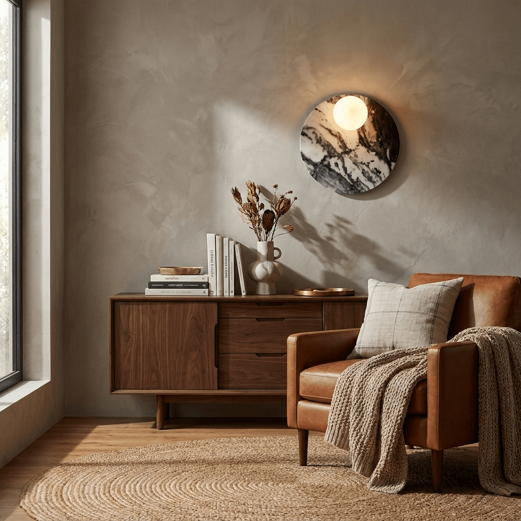 Round Flat Wall Light — Wall Sconce | Maison Monashee — view 16