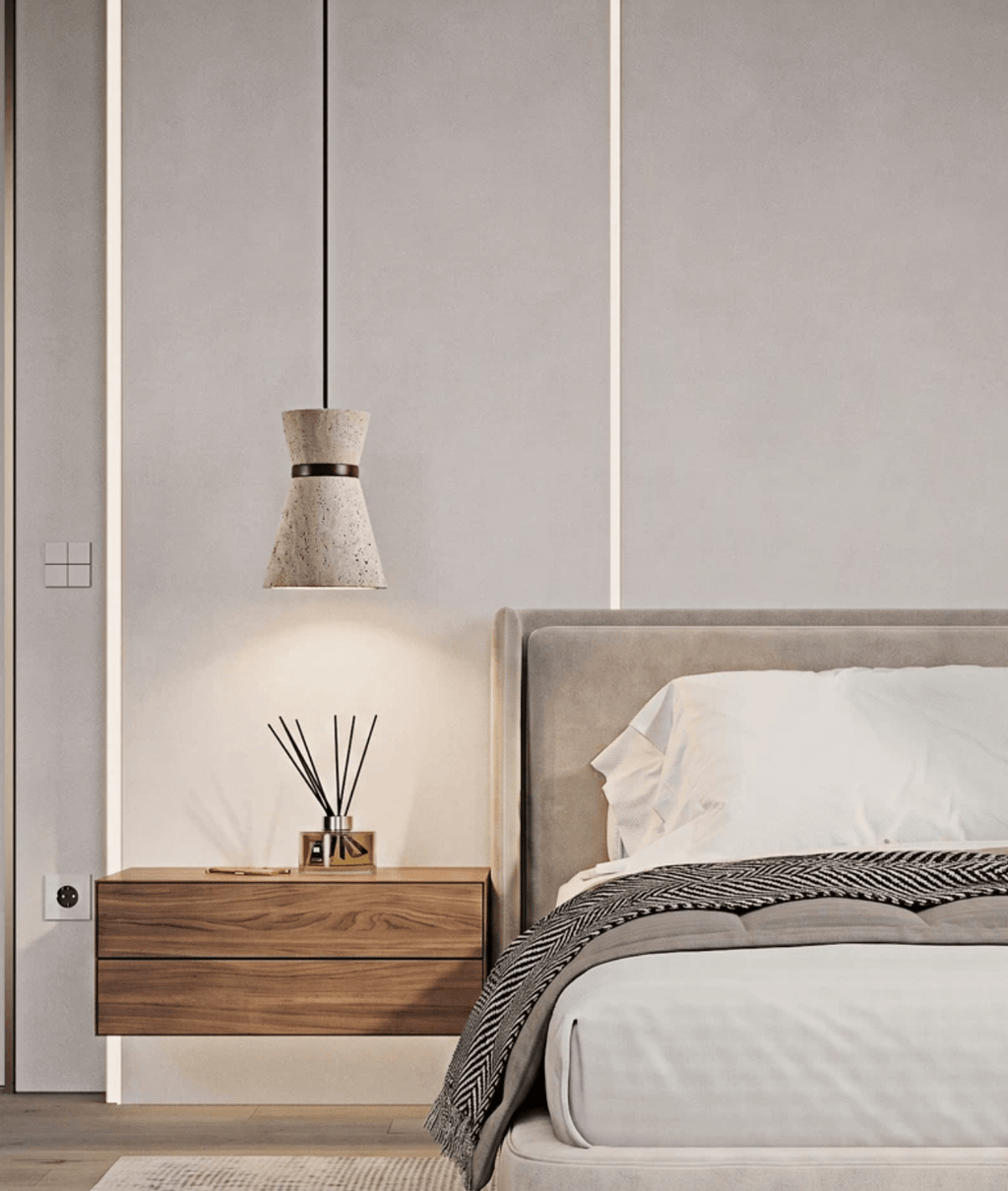 Travertine Pendant Light — Pendant Light | Maison Monashee — view 4