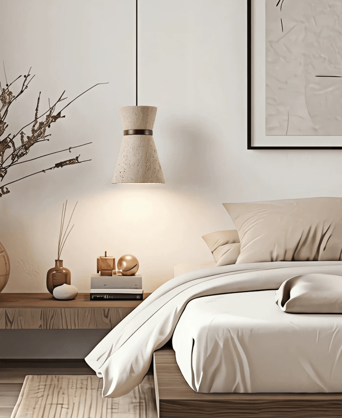 Travertine Pendant Light — Pendant Light | Maison Monashee — view 11