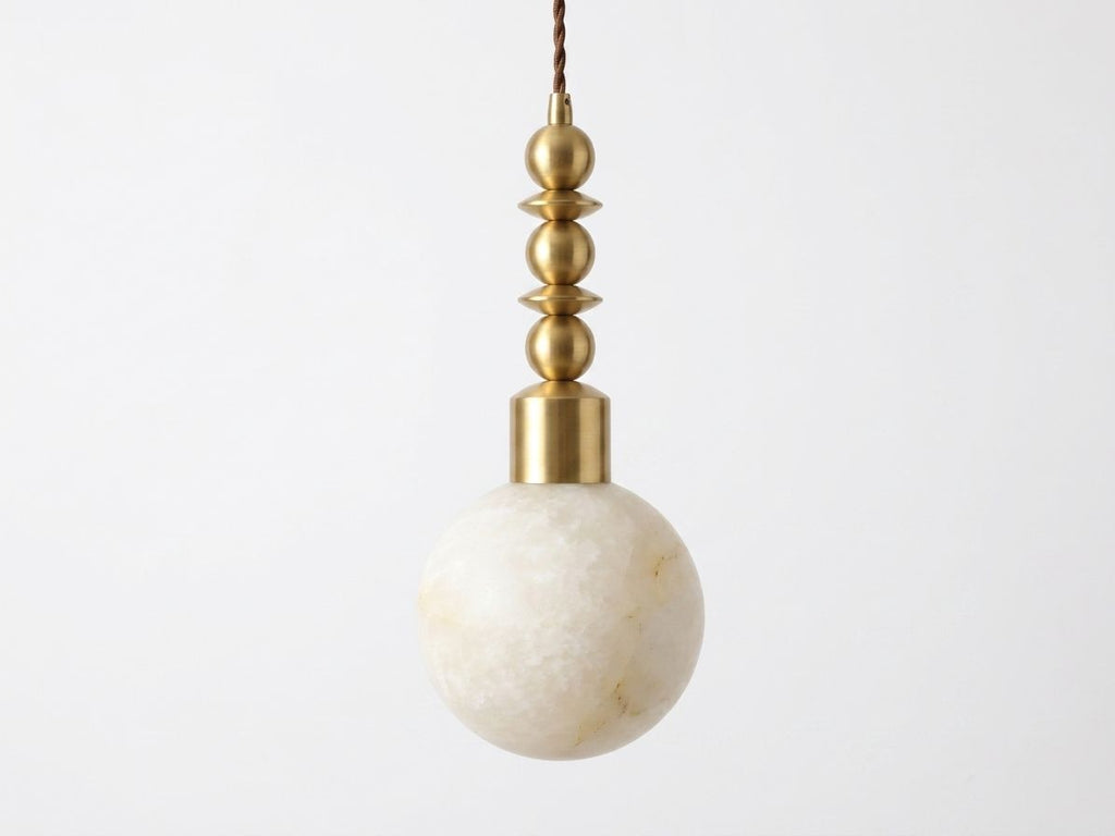 White Beaded Pendant Light — Pendant Light | Maison Monashee — view 11
