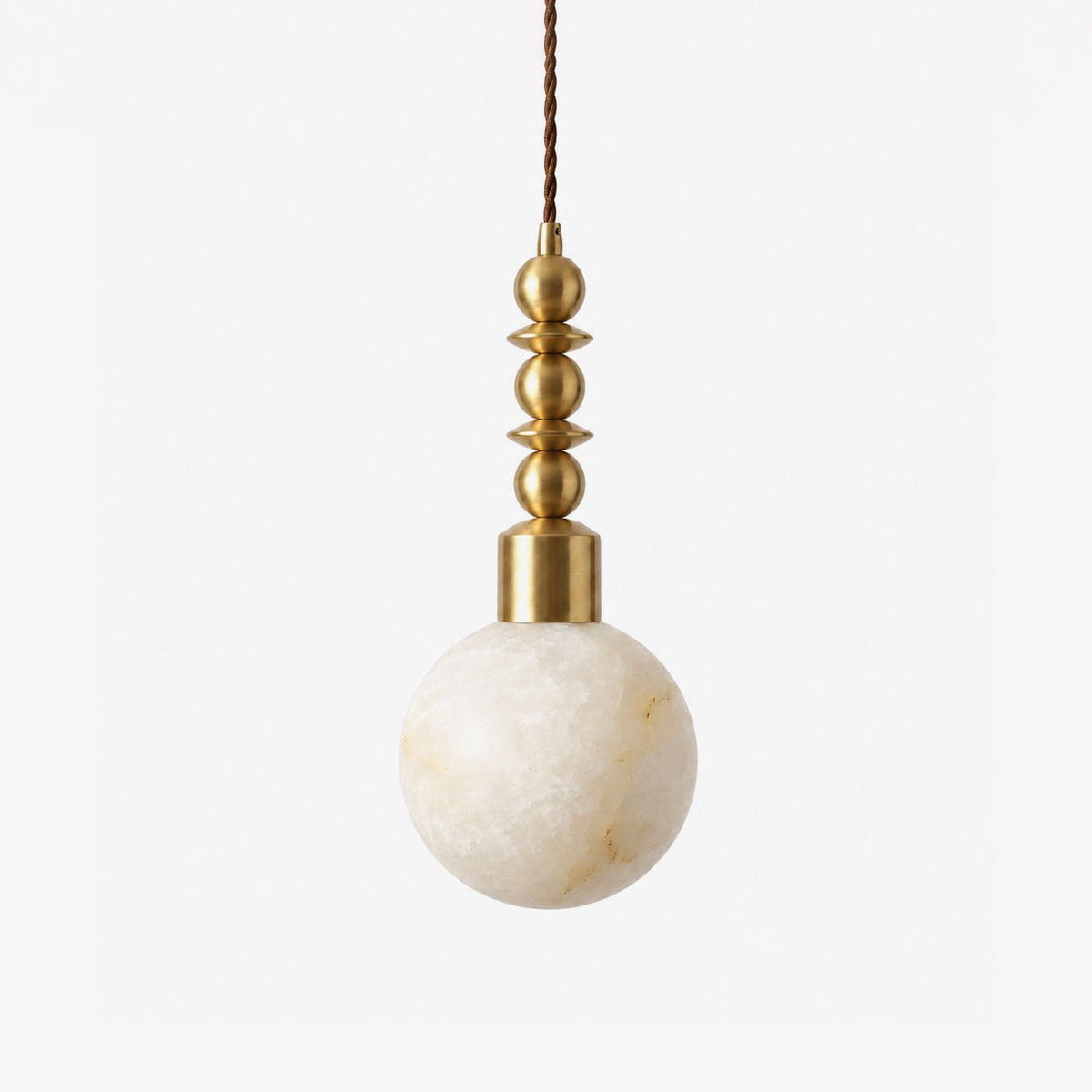 White Beaded Pendant Light — Pendant Light | Maison Monashee