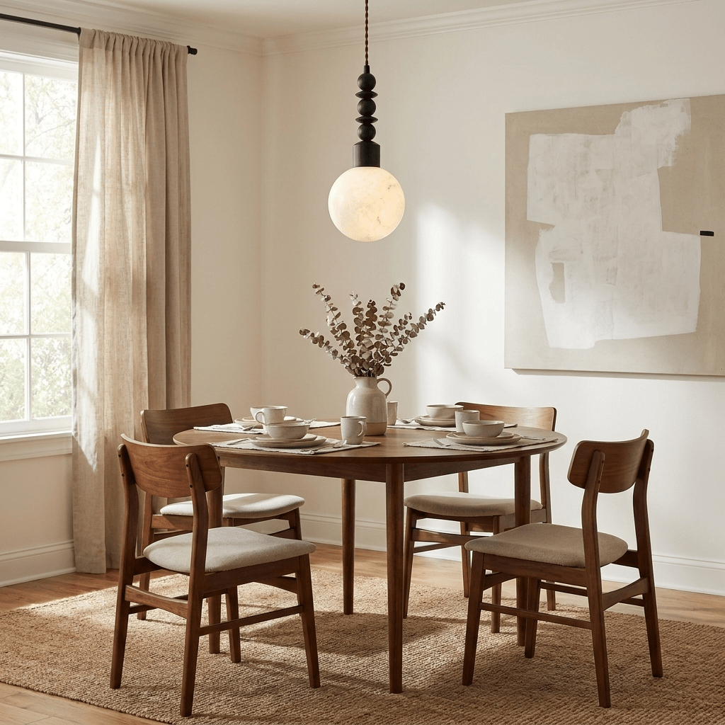 White Beaded Pendant Light — Pendant Light | Maison Monashee — view 4