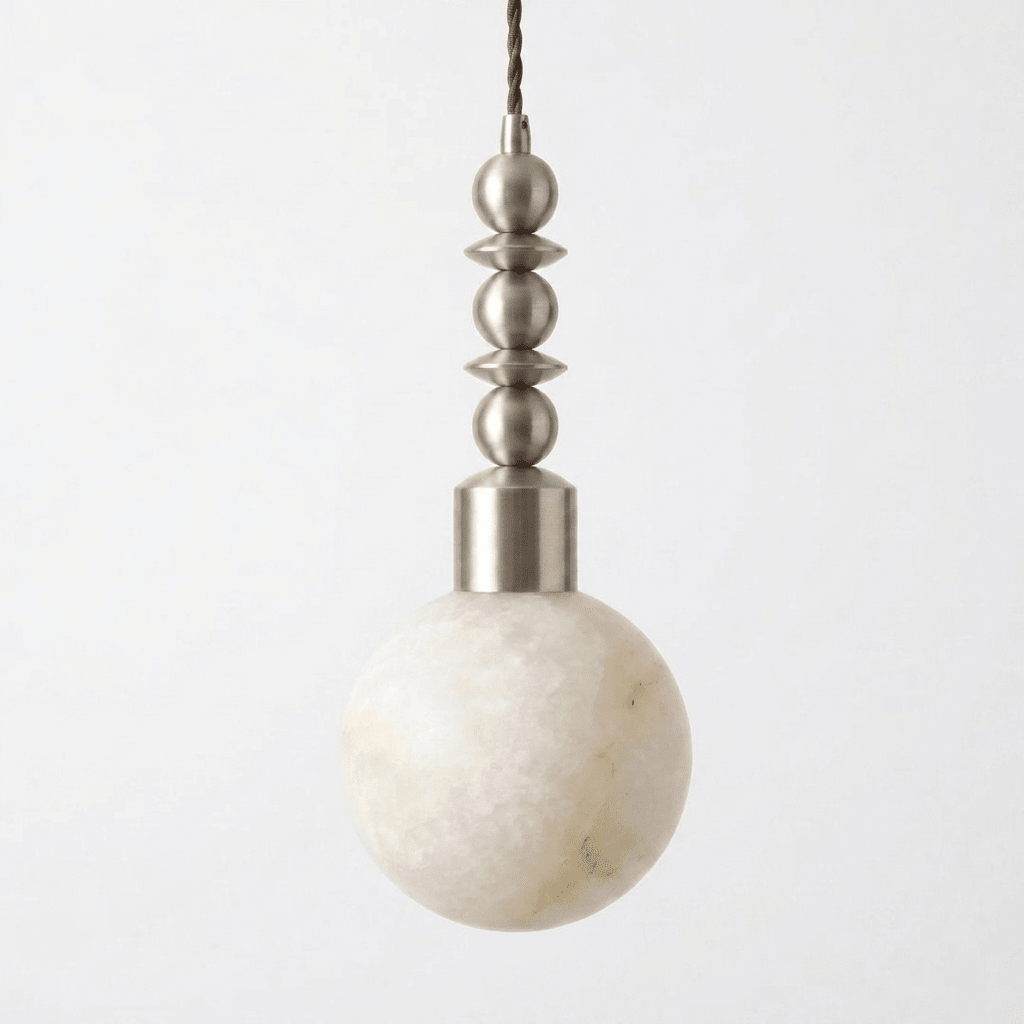 White Beaded Pendant Light — Pendant Light | Maison Monashee — view 12