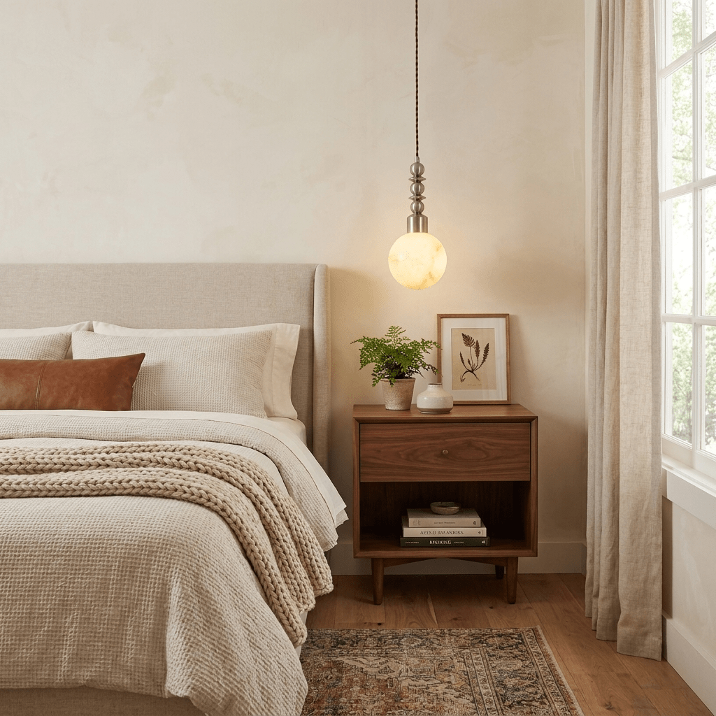 White Beaded Pendant Light — Pendant Light | Maison Monashee — view 7