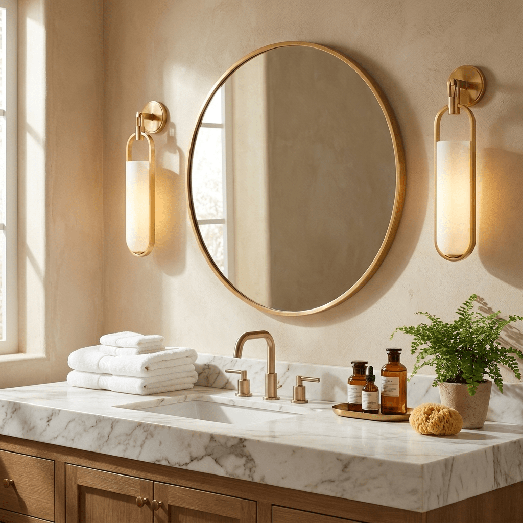 Bathroom Gold Vanity Light — Wall Sconce | Maison Monashee — view 2