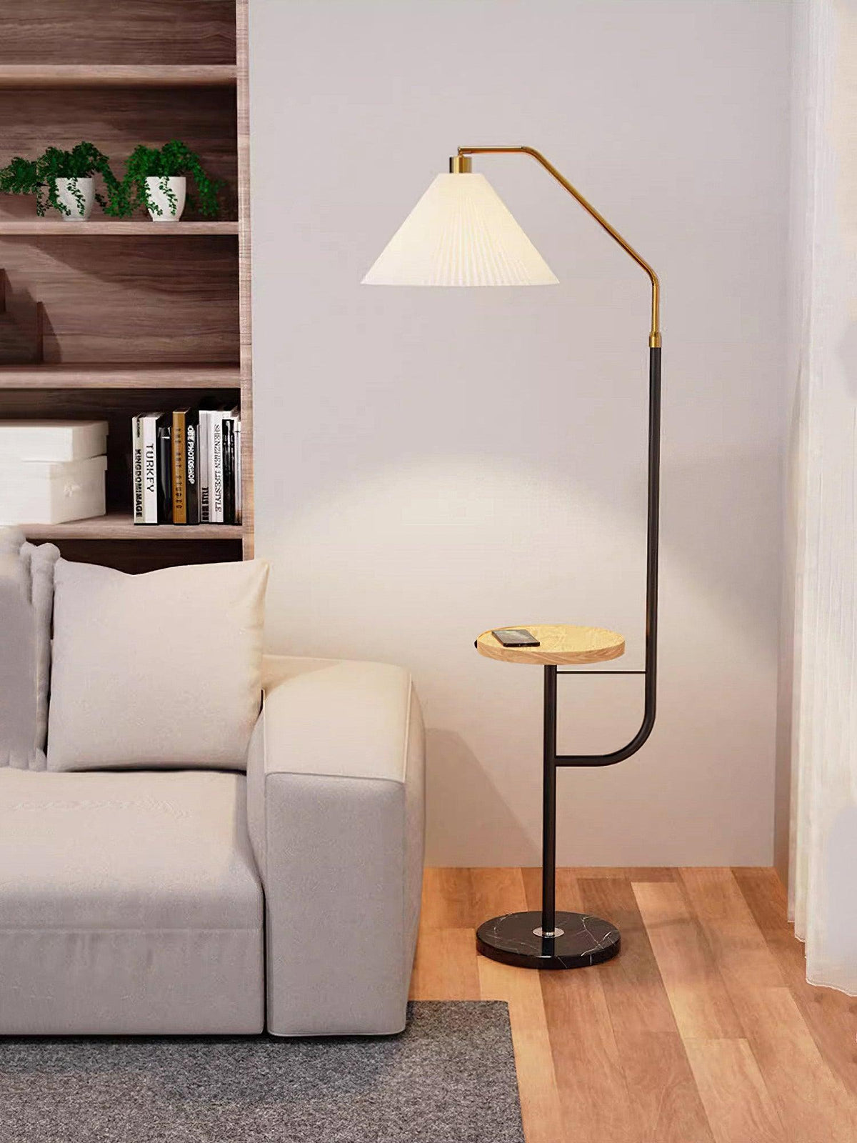Floor Lamp with Marble Table — Floor Lamp | Maison Monashee — view 23