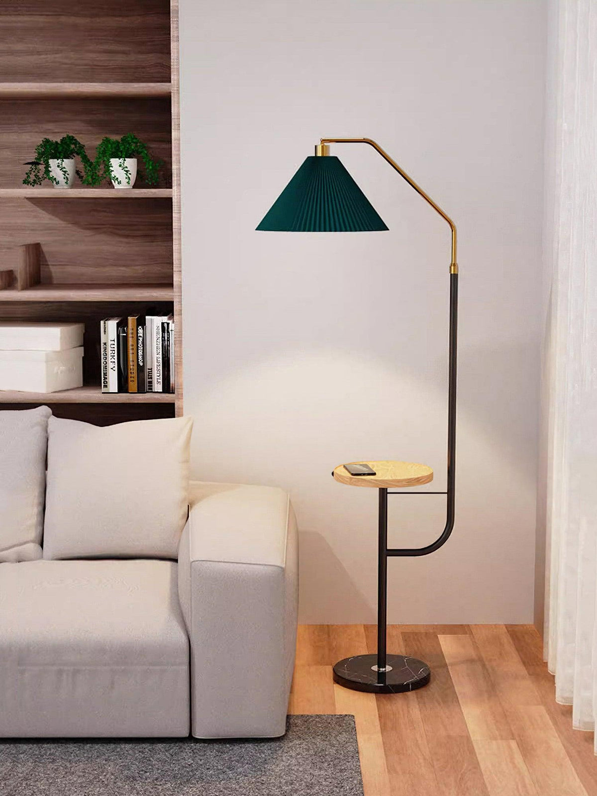 Floor Lamp with Marble Table — Floor Lamp | Maison Monashee — view 24