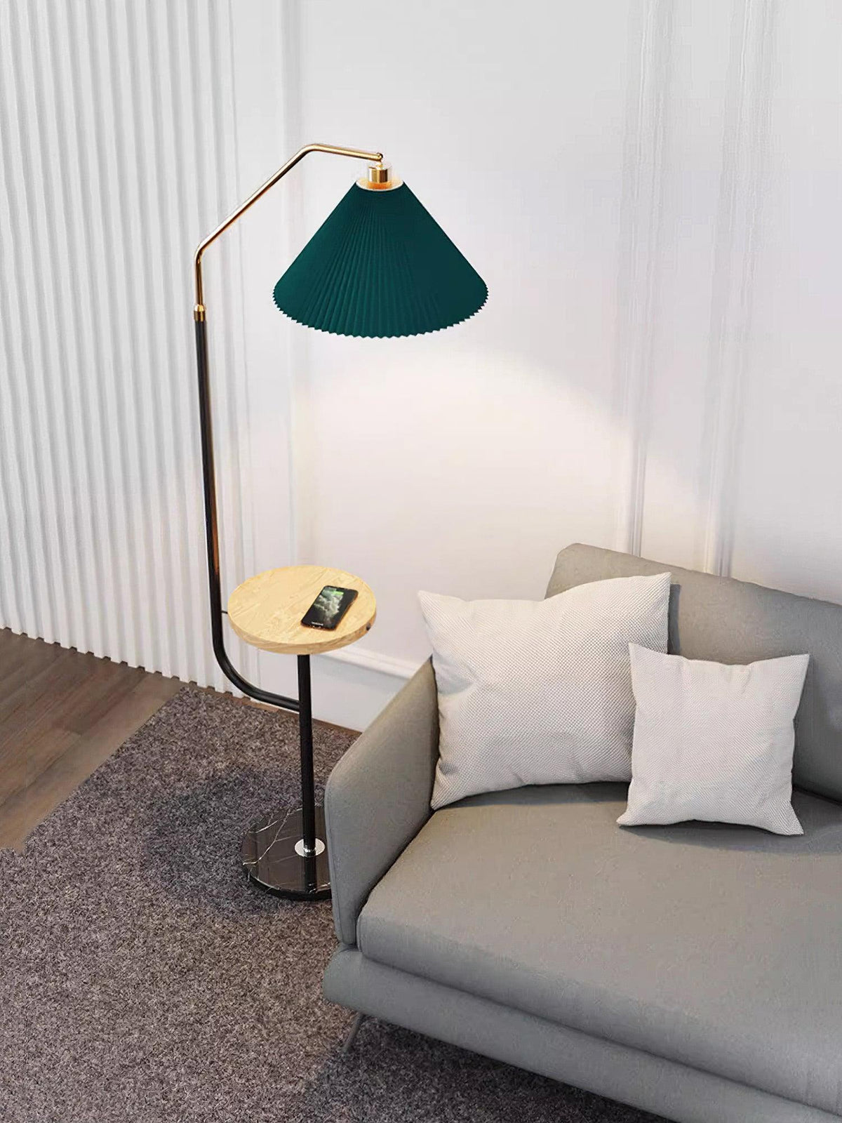 Floor Lamp with Marble Table — Floor Lamp | Maison Monashee — view 25
