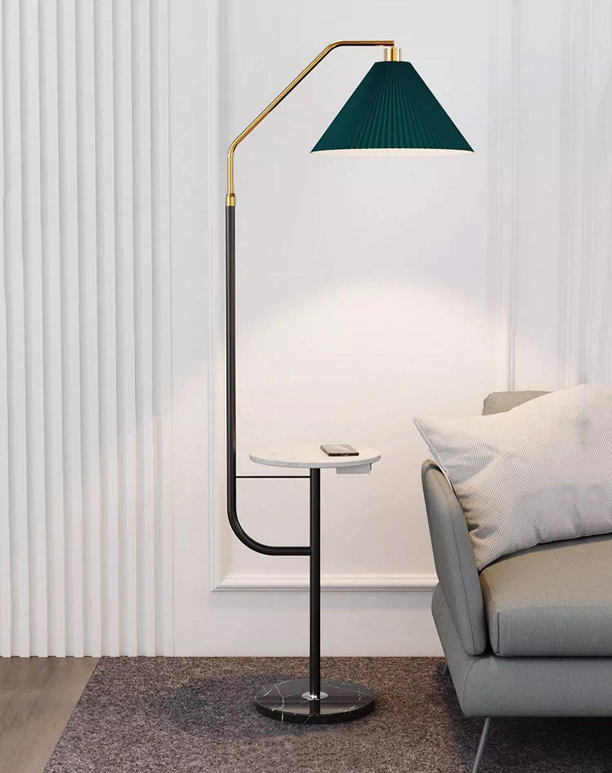 Floor Lamp with Marble Table — Floor Lamp | Maison Monashee — view 27