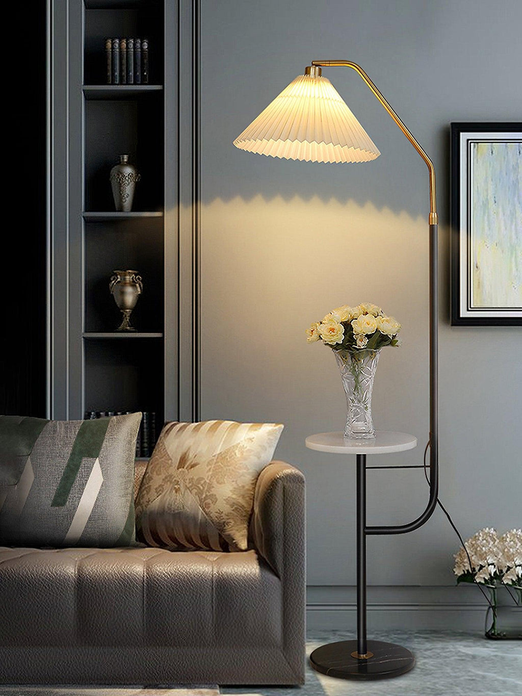 Floor Lamp with Marble Table — Floor Lamp | Maison Monashee — view 17