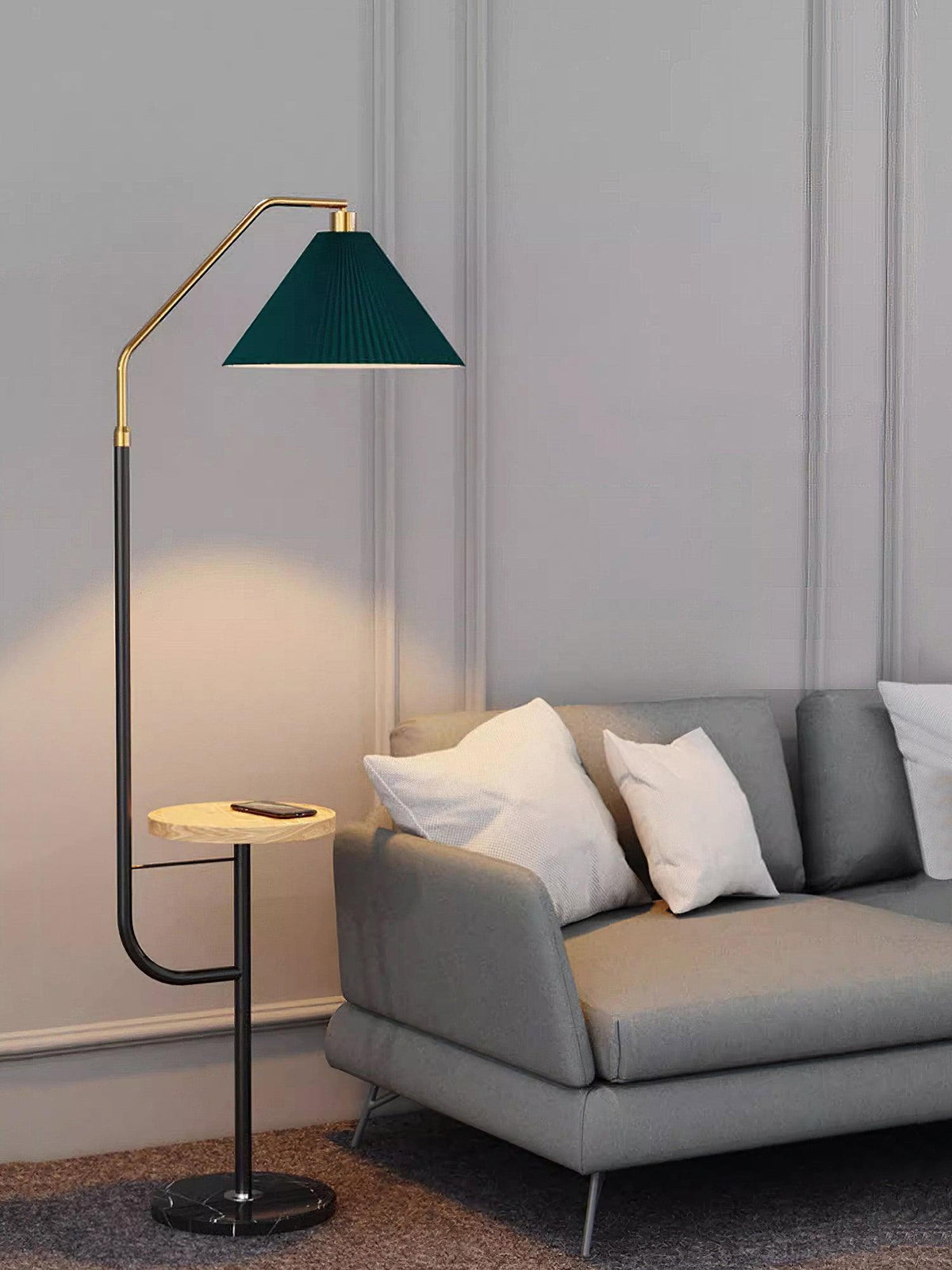 Floor Lamp with Marble Table — Floor Lamp | Maison Monashee — view 21