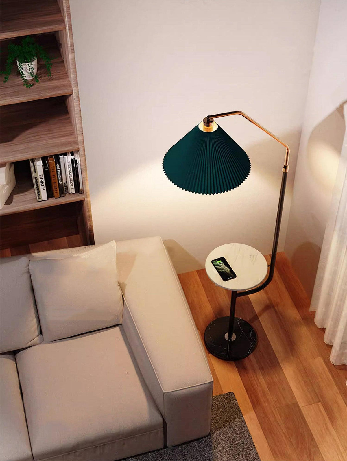 Floor Lamp with Marble Table — Floor Lamp | Maison Monashee — view 22