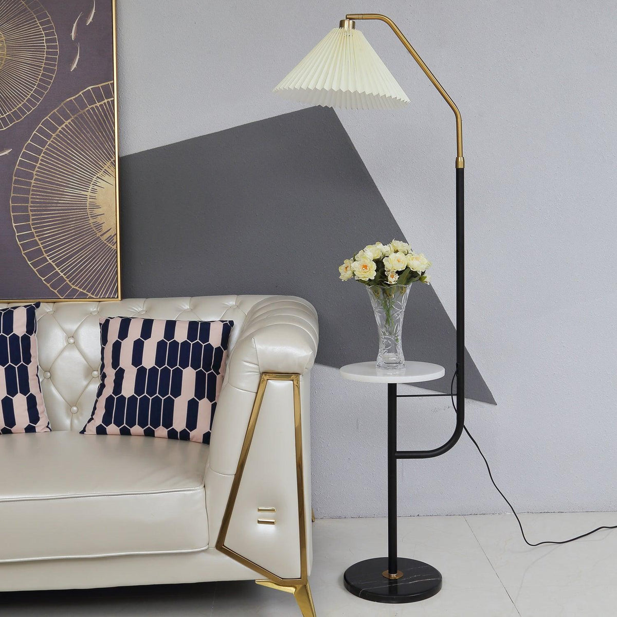 Floor Lamp with Marble Table — Floor Lamp | Maison Monashee — view 32
