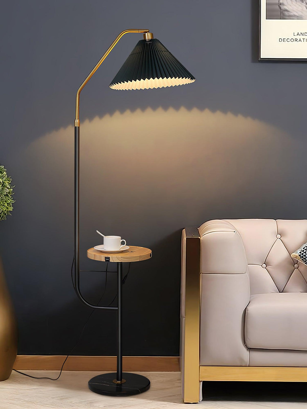 Floor Lamp with Marble Table — Floor Lamp | Maison Monashee — view 37
