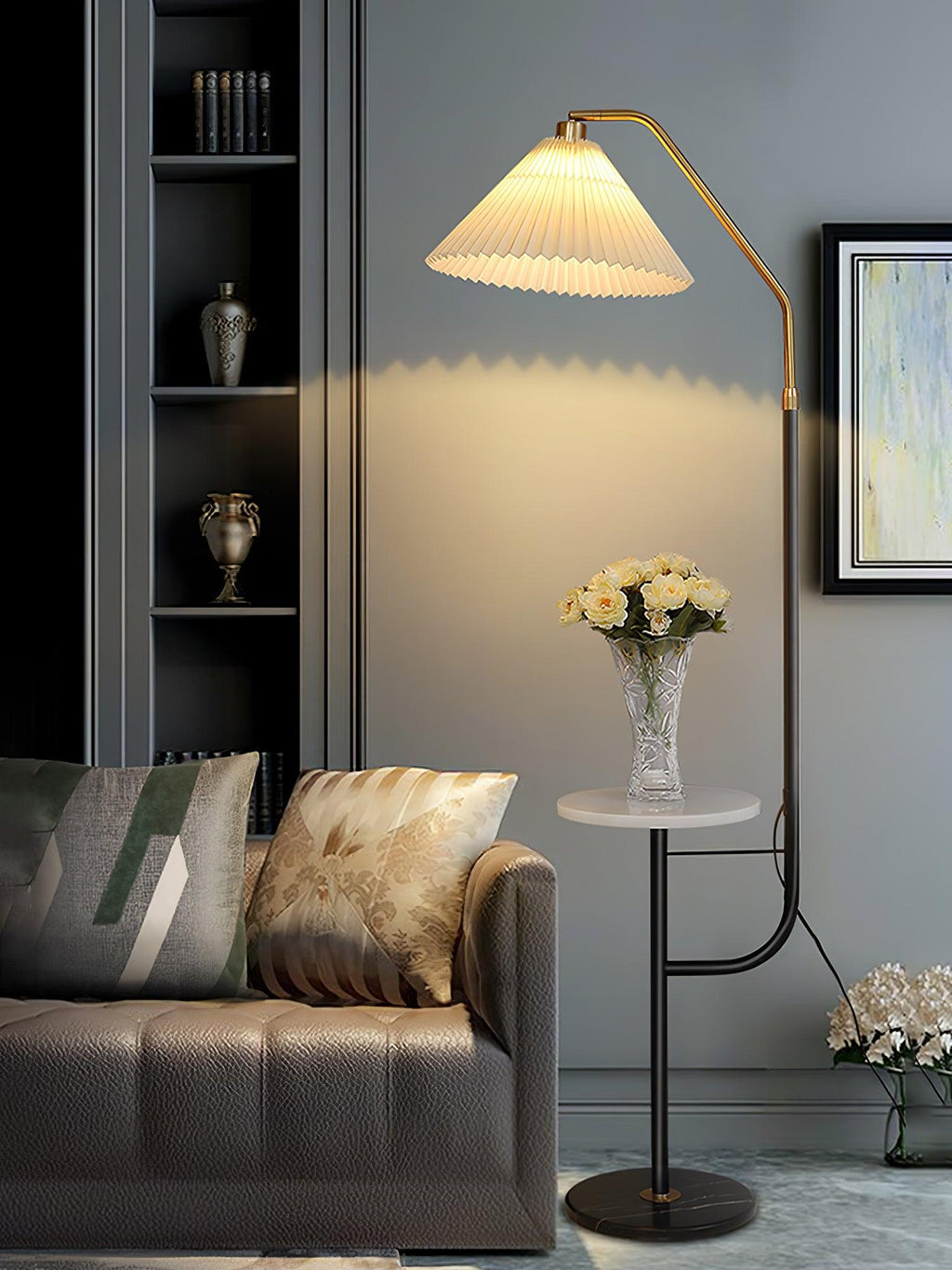 Floor Lamp with Marble Table — Floor Lamp | Maison Monashee — view 38