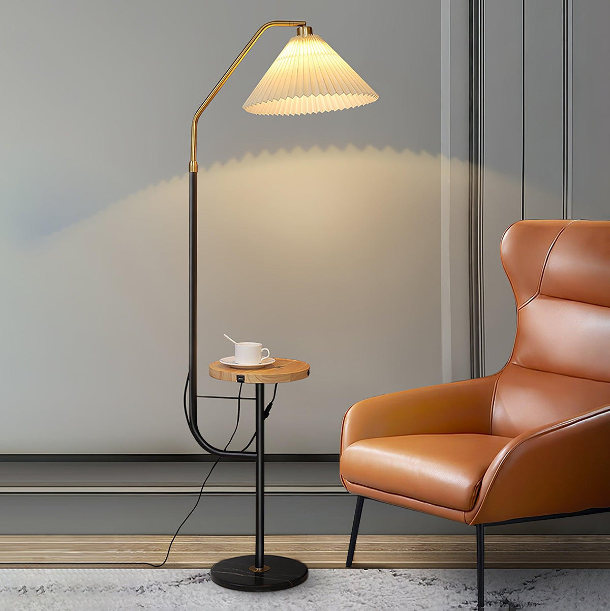 Floor Lamp with Marble Table — Floor Lamp | Maison Monashee — view 8