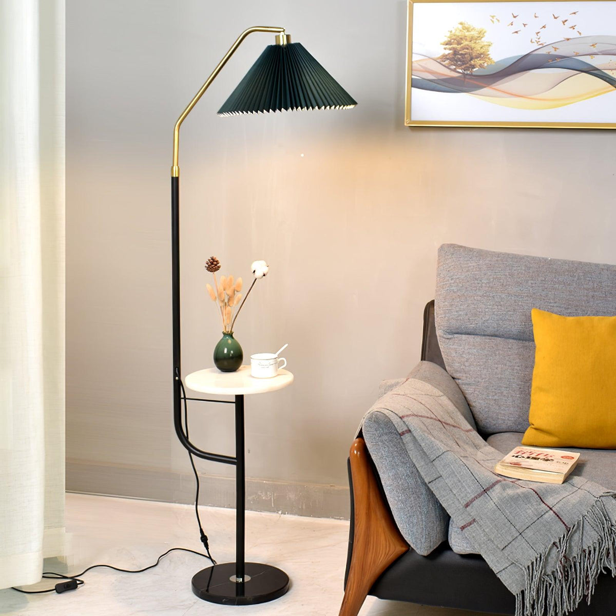 Floor Lamp with Marble Table — Floor Lamp | Maison Monashee — view 6