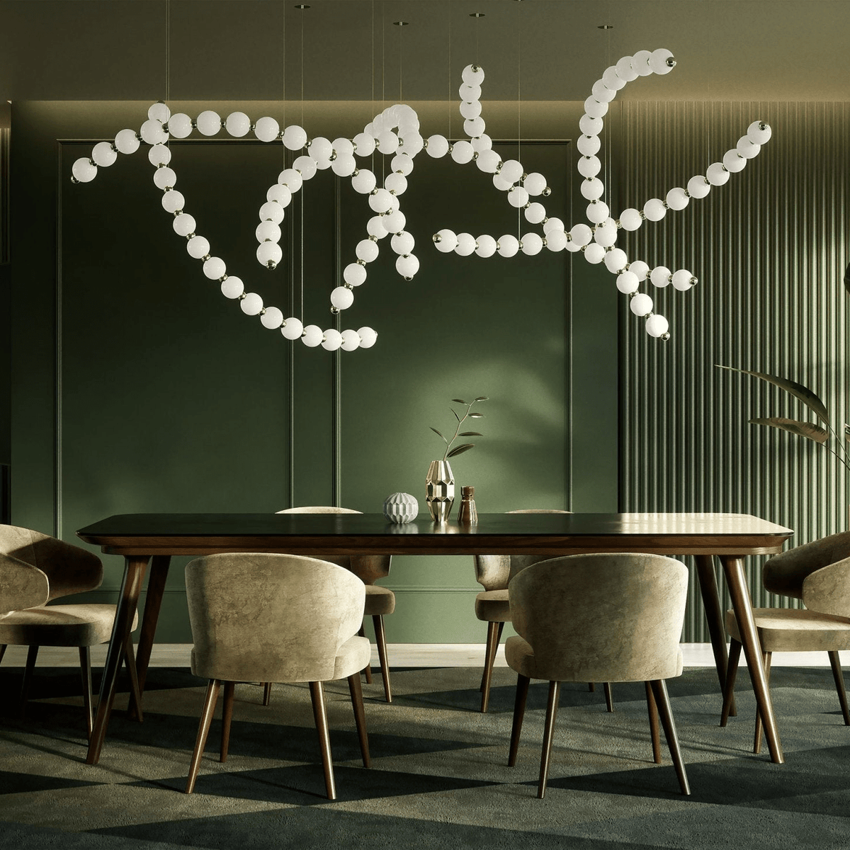 Modern Gold Chandelier for Dining Room — Chandelier | Maison Monashee — view 75