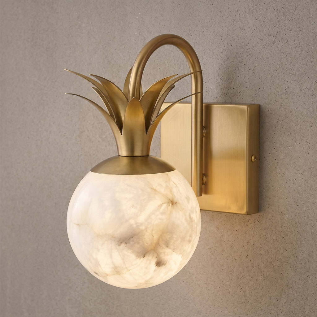 White Globe Wall Light — Wall Sconce | Maison Monashee — view 3