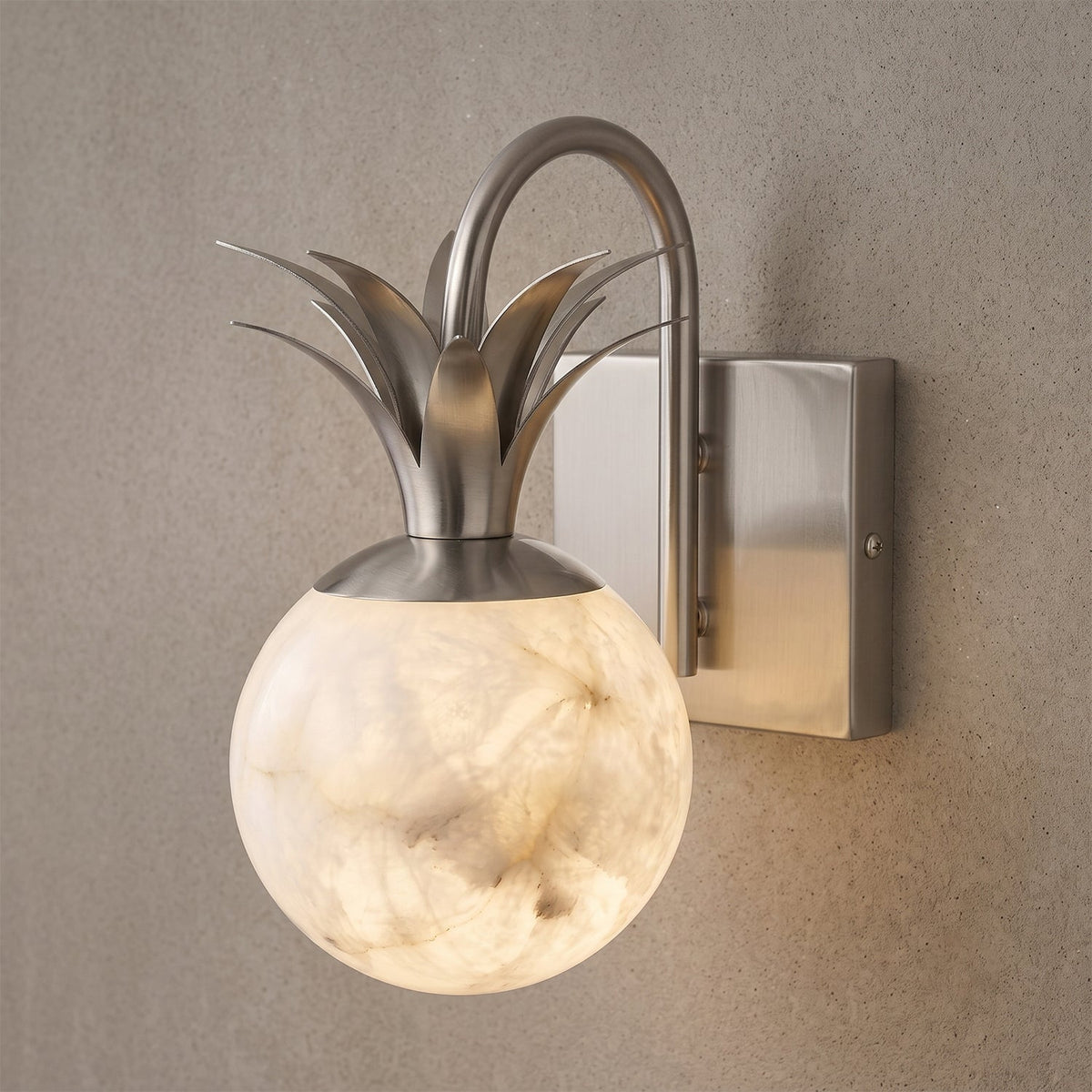 White Globe Wall Light — Wall Sconce | Maison Monashee — view 4