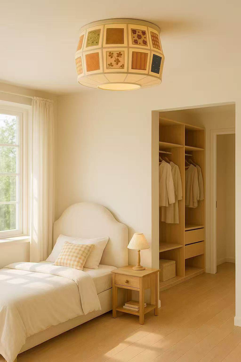 Fabric Drum Ceiling Light — Ceiling Light | Maison Monashee — view 8