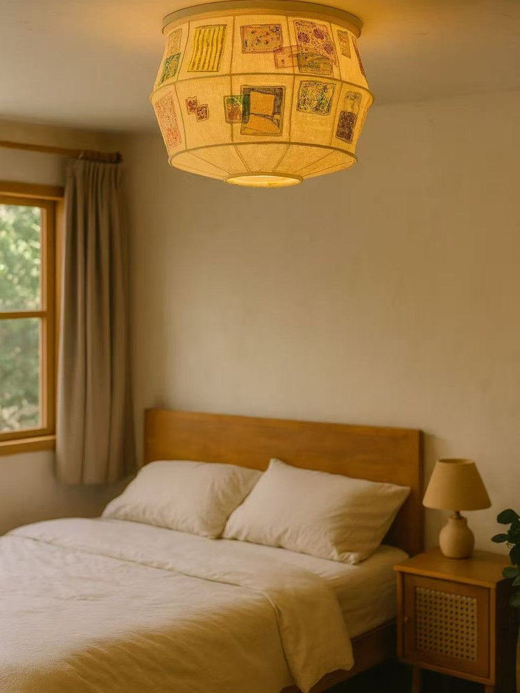 Fabric Drum Ceiling Light — Ceiling Light | Maison Monashee — view 12
