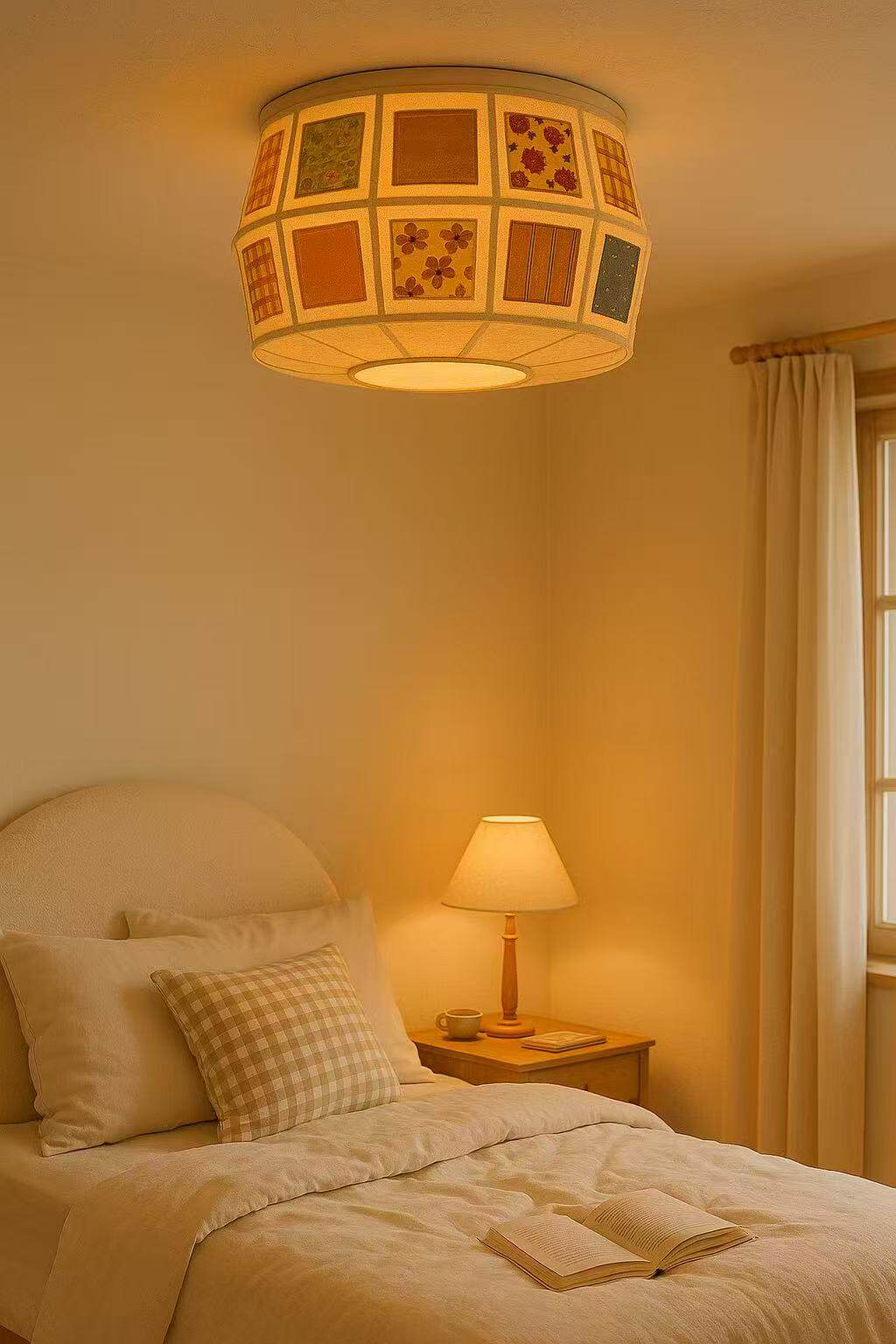Fabric Drum Ceiling Light — Ceiling Light | Maison Monashee — view 7