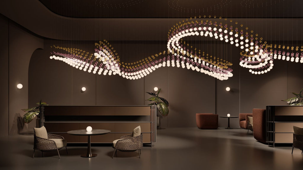 Modern Crystal Ball Chandelier — Chandelier | Maison Monashee — view 9