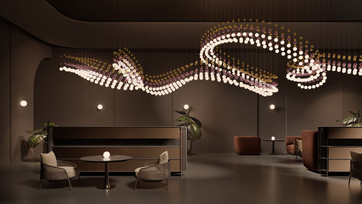 Modern Crystal Ball Chandelier — Chandelier | Maison Monashee — view 9