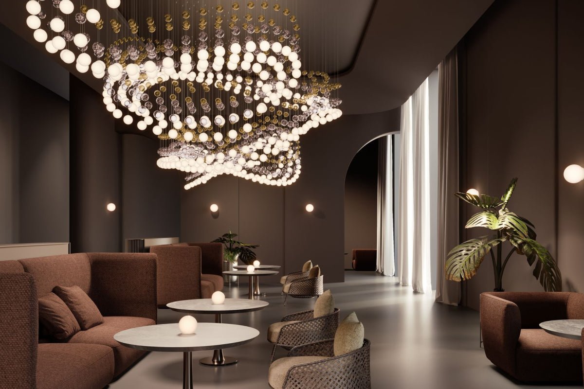 Modern Crystal Ball Chandelier — Chandelier | Maison Monashee — view 27