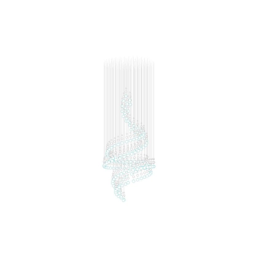 Modern Crystal Ball Chandelier — Chandelier | Maison Monashee — view 55