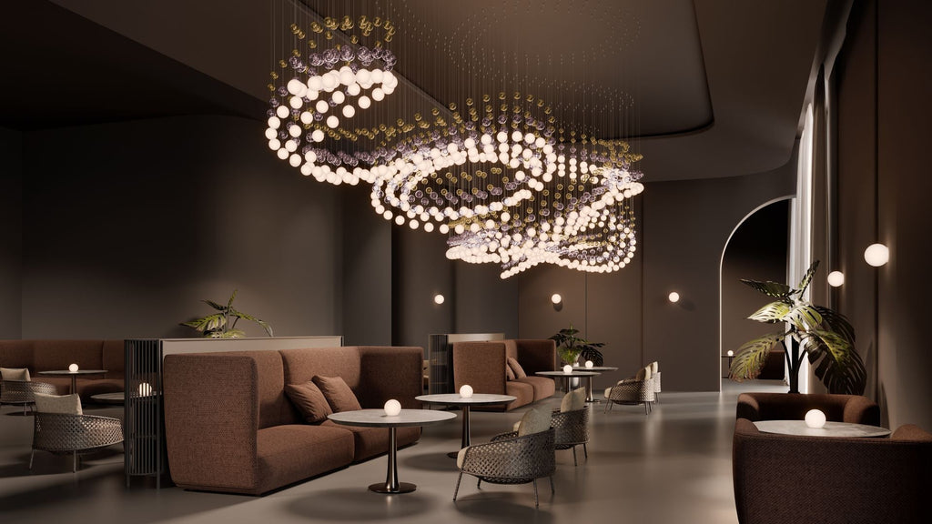 Modern Crystal Ball Chandelier — Chandelier | Maison Monashee — view 57