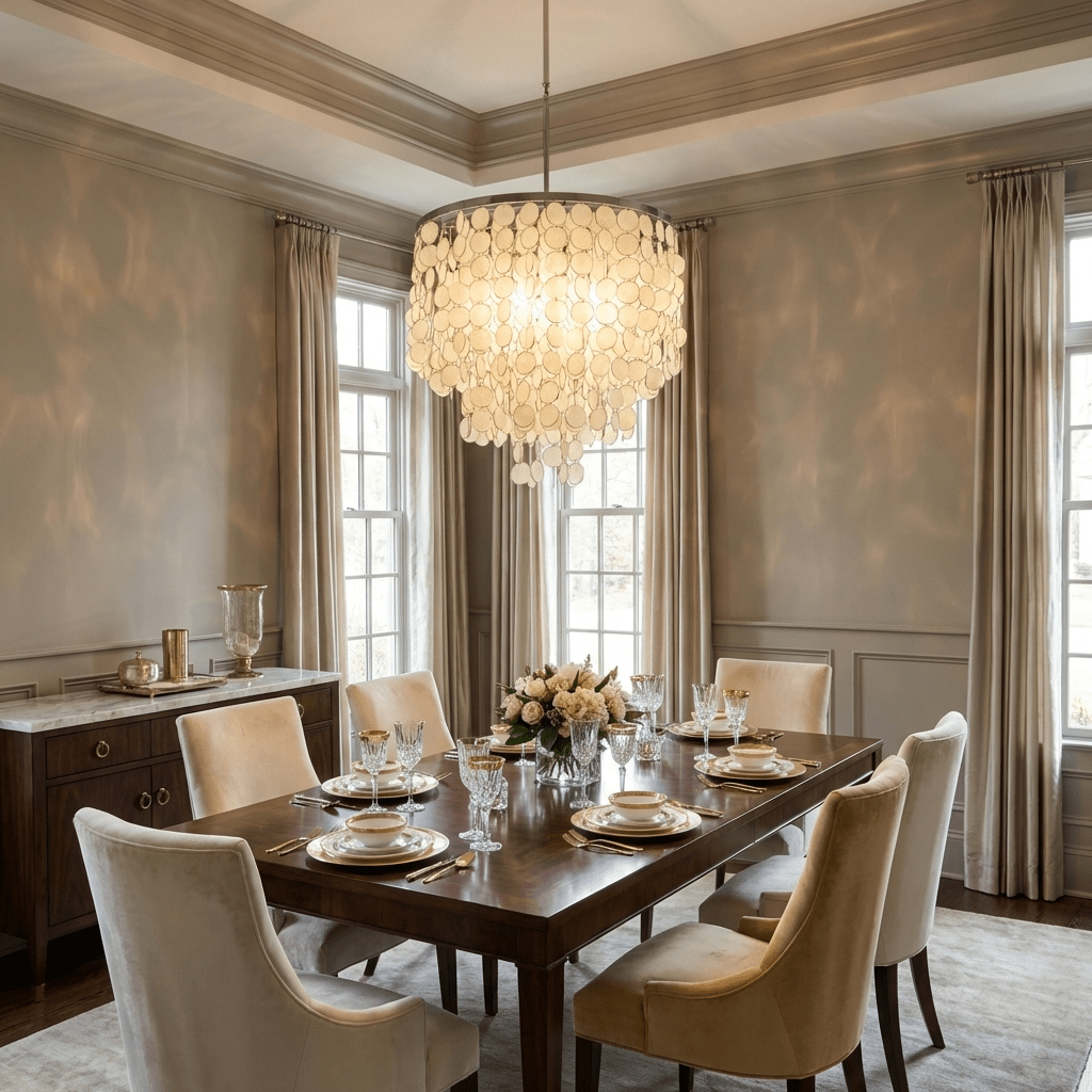 Pearl Shell Chandelier — Chandelier | Maison Monashee — view 6