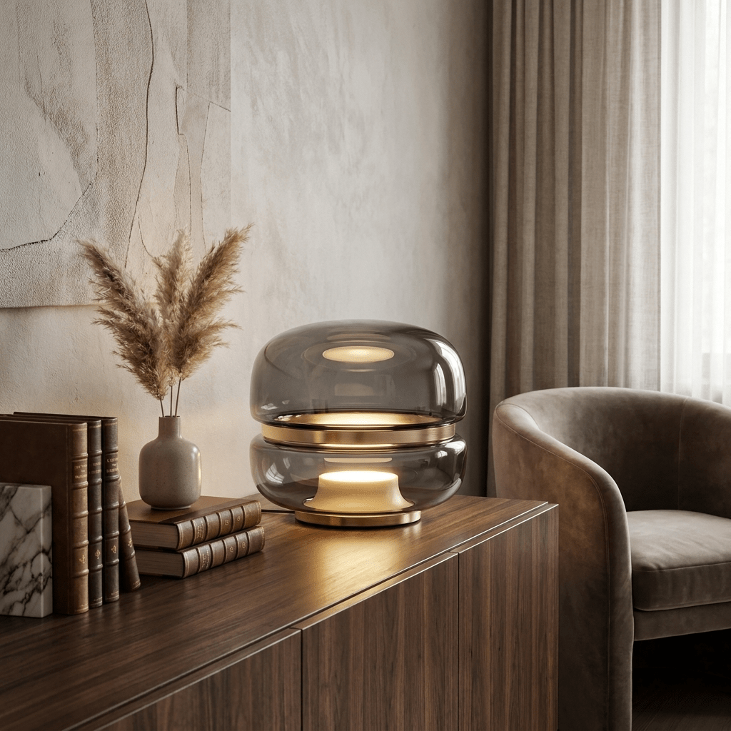 Staggered Glass Table Lamp — Table Lamp | Maison Monashee — view 2