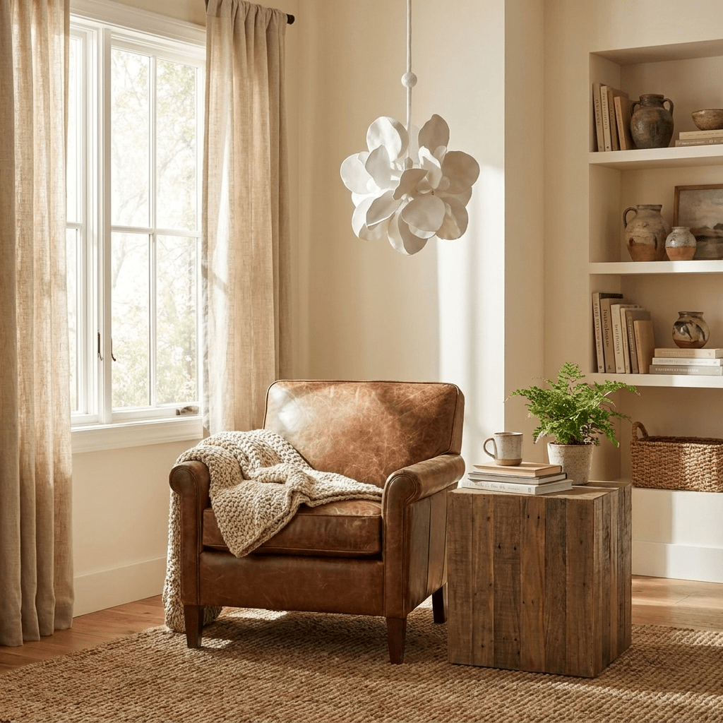 White Petal Chandelier — Chandelier | Maison Monashee — view 6